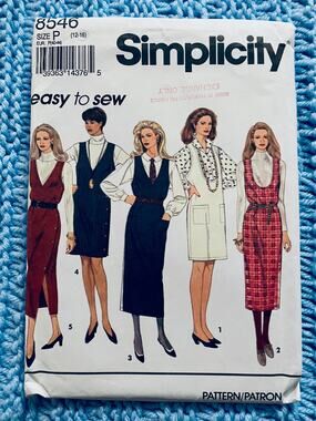 Simplicity sewing pattern 8546 jumper in 2 lengths